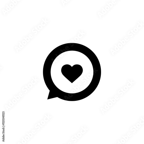 Simple Vector Icon of a dating app – Logo Design Illustration