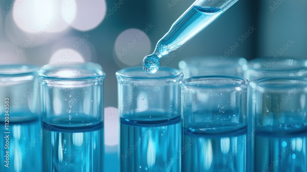 Dropping liquid into a test tube Dropping liquid into a test tube