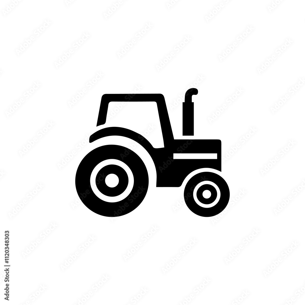Simple Vector Icon of a tractors – Logo Design Illustration Simple Vector Icon of a tractors – Logo Design Illustration