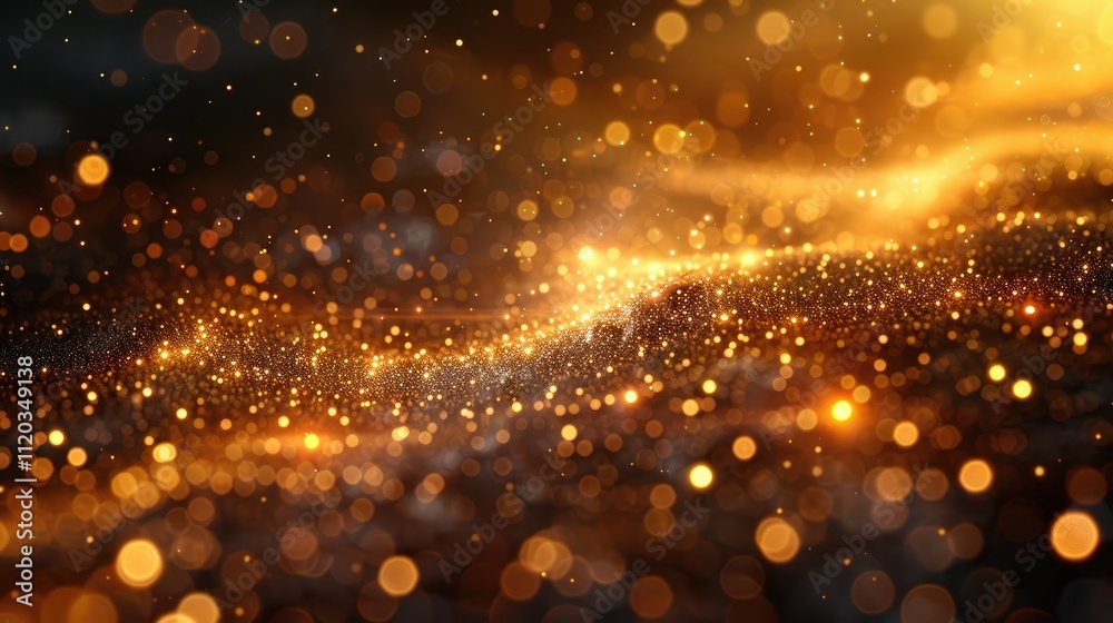 Abstract gold and black sparkling wave background. Abstract gold and black sparkling wave background.