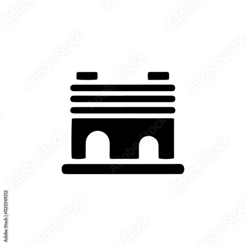 Simple Vector Icon of a cake house – Logo Design Illustration