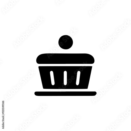 Simple Vector Icon of a cupcakes – Logo Design Illustration