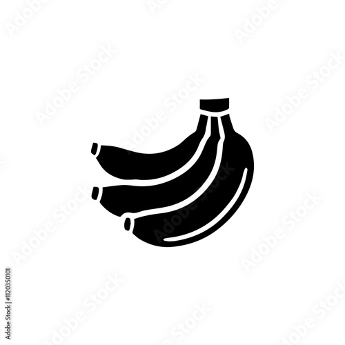 Simple Vector Icon of a banana – Logo Design Illustration