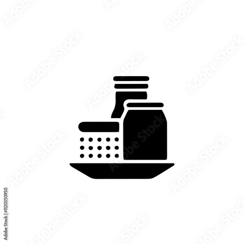 Simple Vector Icon of a bread jam – Logo Design Illustration