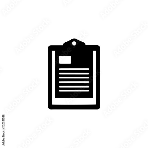 Simple Vector Icon of a attendance board – Logo Design Illustration