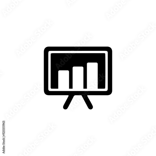 Simple Vector Icon of a whiteboard – Logo Design Illustration