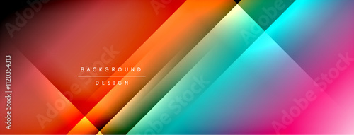 Dynamic shadow lines with gradient colors geometric background