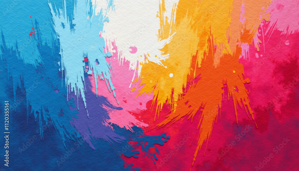 Fototapeta premium Abstract Colorful Brushstrokes Art