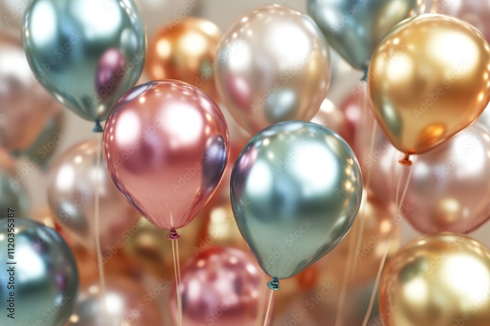 Sparkling Metallic Balloons for Festive Celebrations - Celebrate joy, success, and milestones with these shimmering balloons. Symbolizing happiness, achievement, party, fun, and celebration. Sparkling Metallic Balloons for Festive Celebrations - Celebrate joy, success, and milestones with these shimmering balloons. Symbolizing happiness, achievement, party, fun, and celebration.