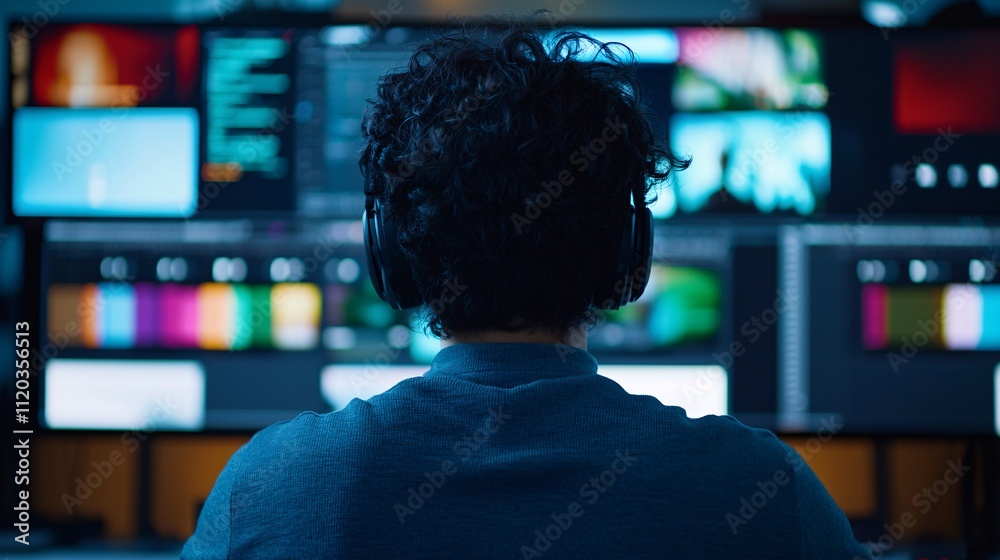 digital technology media screens editing video and graphics for organization and monitoring performance.
digital technology media screens editing video and graphics for organization and monitoring performance.