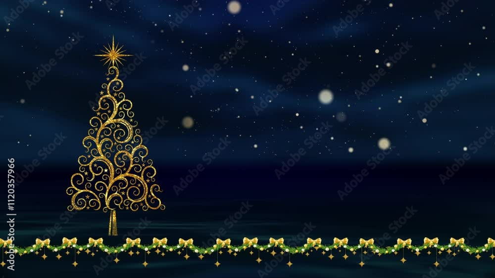 Christmas Tree in Golden Texture Christmas Tree in Golden Texture