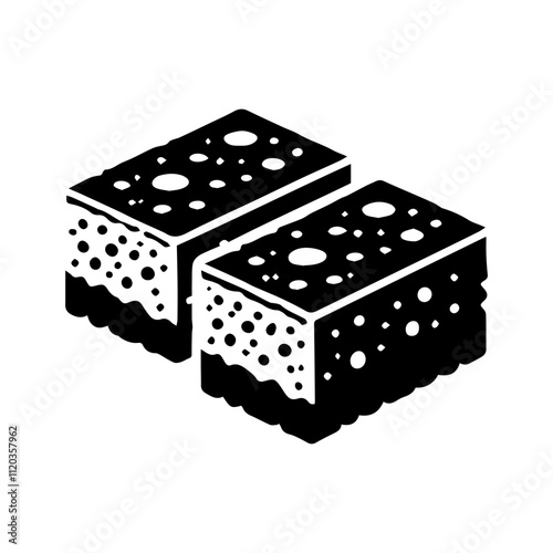 Simple Vector Icon of a Sponges – Logo Design Illustration