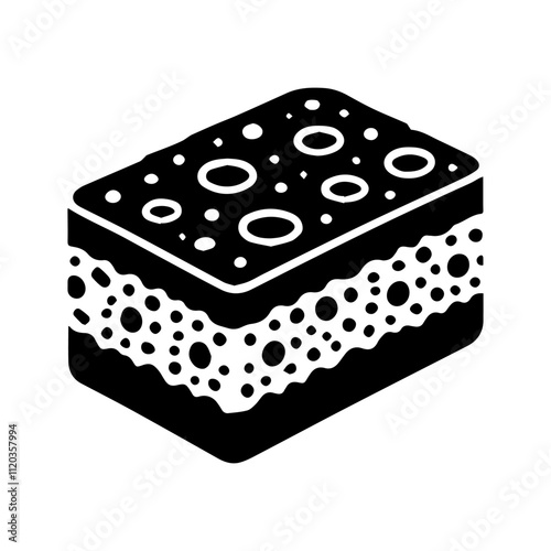 Simple Vector Icon of a Sponges – Logo Design Illustration