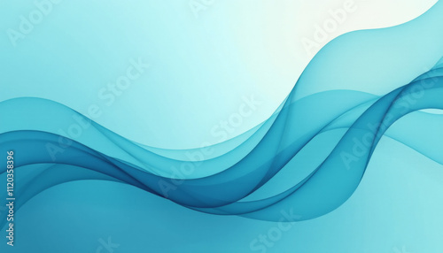 Abstract Blue Wave Background Design