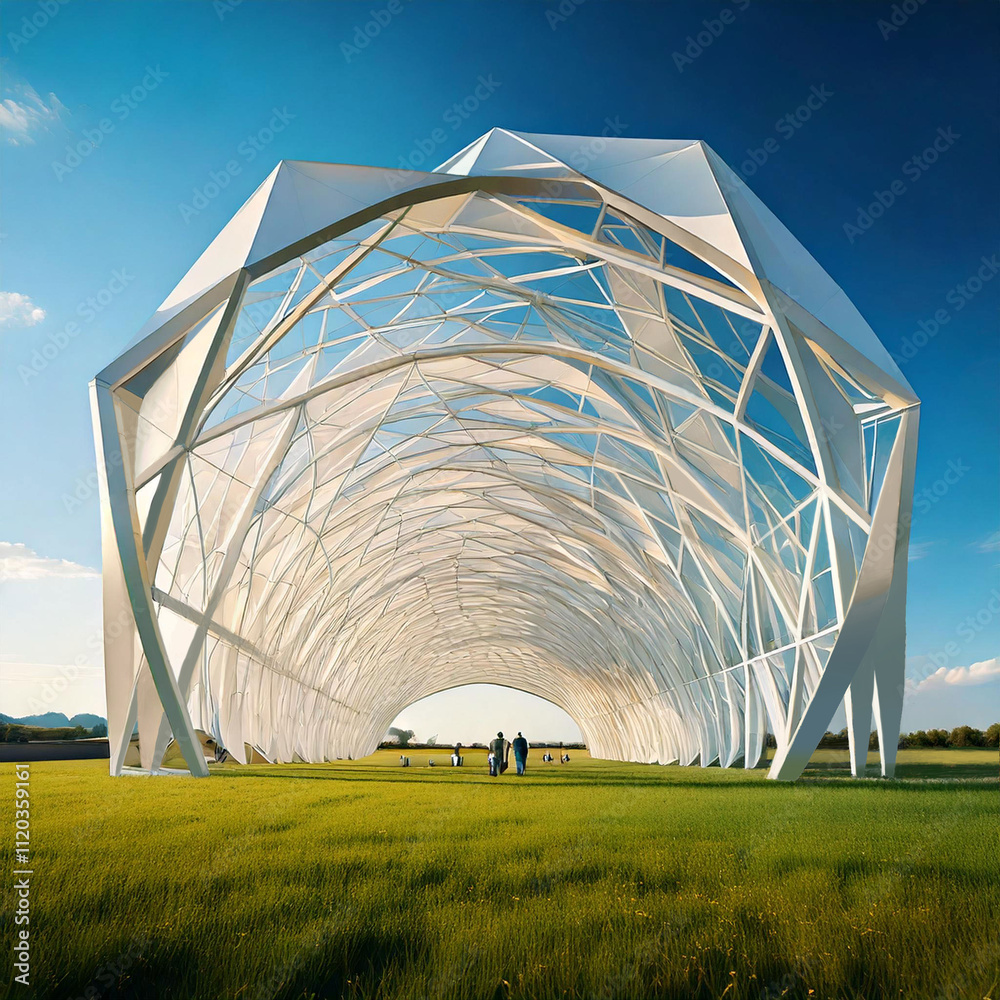 Fototapeta premium Big steel structure in nature
