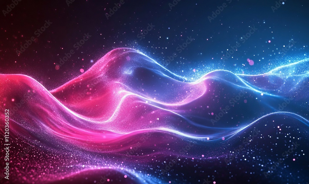 Fototapeta premium Holographic Neon Fluid Background, Generative AI