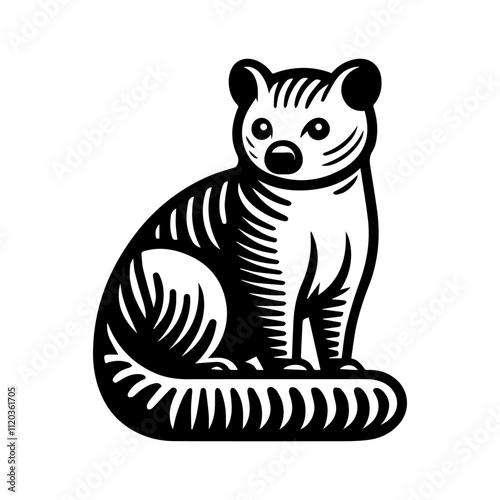 Simple Vector Icon of a kinkajou – Logo Design Illustration