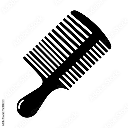 Simple Vector Icon of a comb – Logo Design Illustration