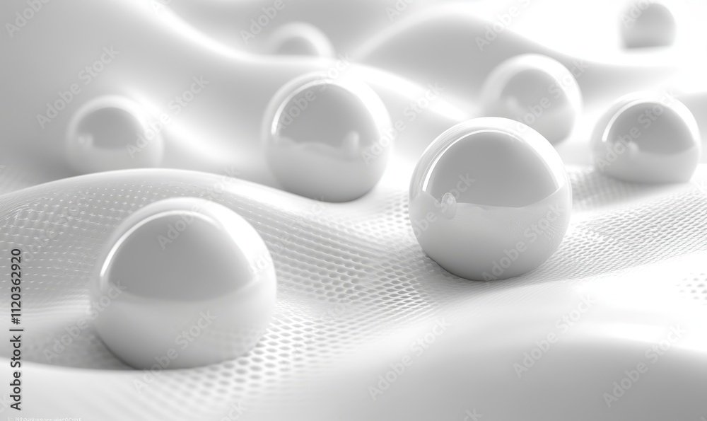 Abstract 3D White Background, Generative AI Abstract 3D White Background, Generative AI
