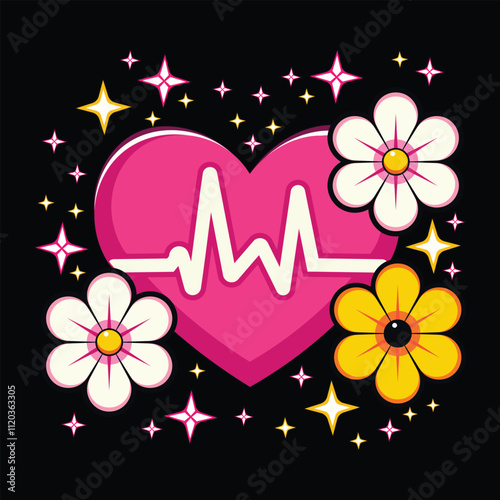 Heart beat vector set, The concept of medicine and cardiology. Cardiogram on a neutral background. Check pulse, heartbeat and heart rate.