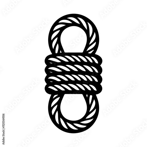 Simple Vector Icon of a Rope – Logo Design Illustration