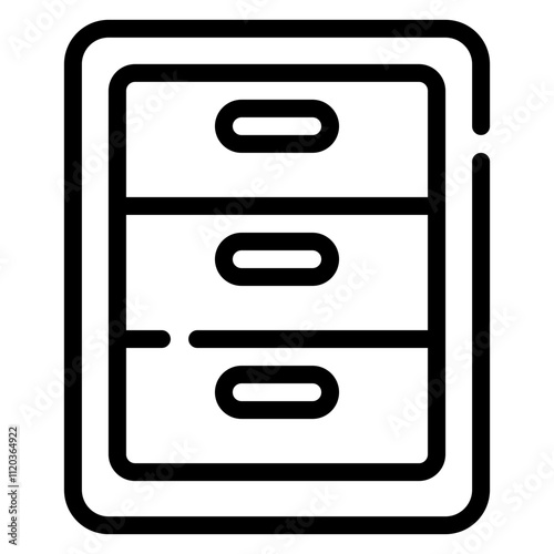 drawers line icon