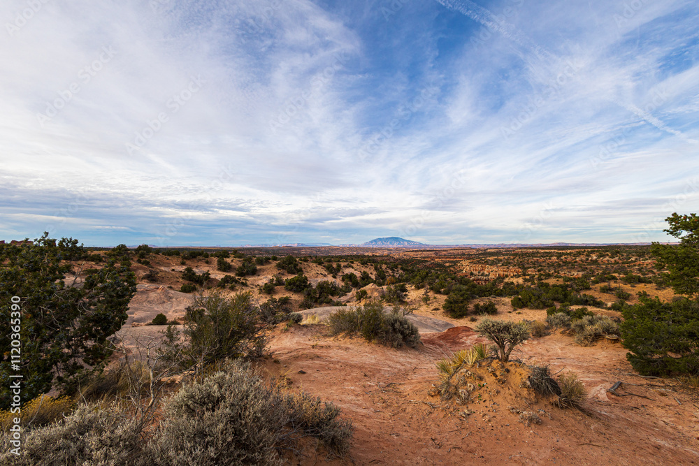 Scenic desert landscape along Indian Route 59 in Arizona. Scenic desert landscape along Indian Route 59 in Arizona.