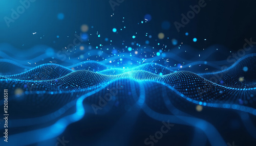 Abstract Digital Wave Technology Design