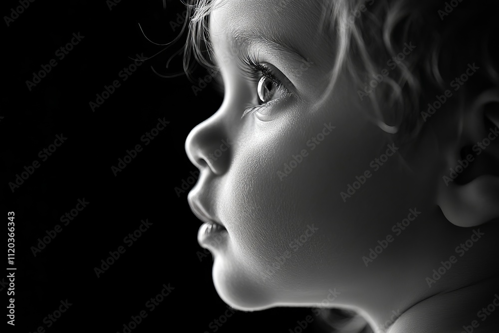 profile of a little baby, Generative AI profile of a little baby, Generative AI