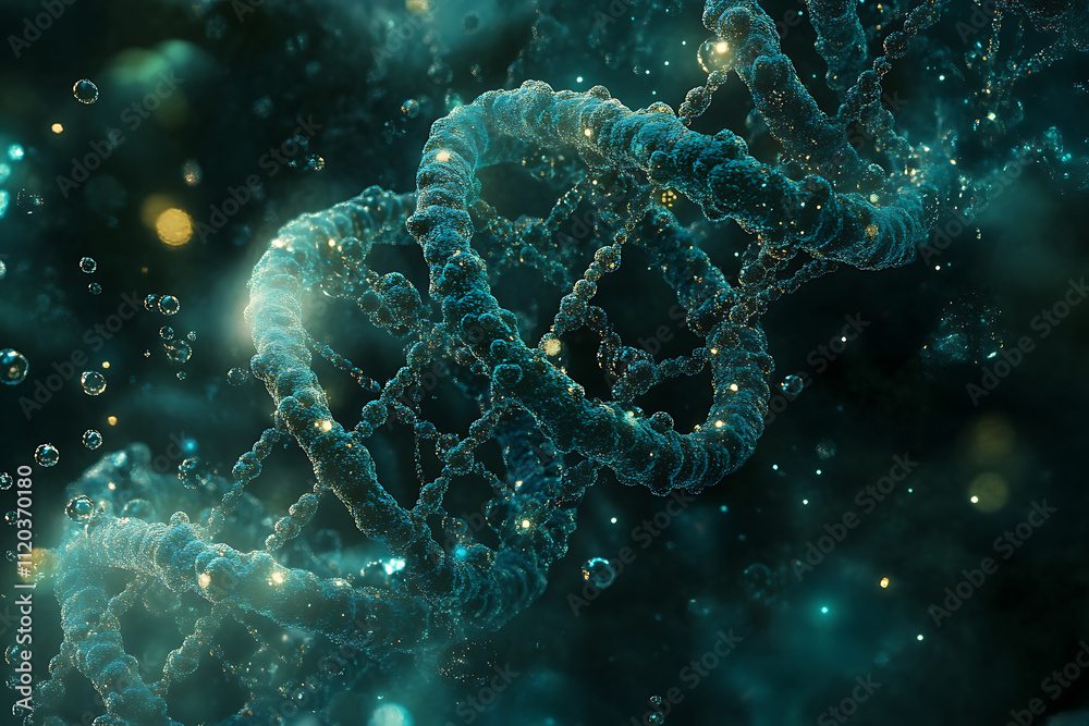 A conceptual representation of biotechnology, featuring DNA strands, molecular structures, and futuristic elements symbolizing advancements in science and technology for health A conceptual representation of biotechnology, featuring DNA strands, molecular structures, and futuristic elements symbolizing advancements in science and technology for health