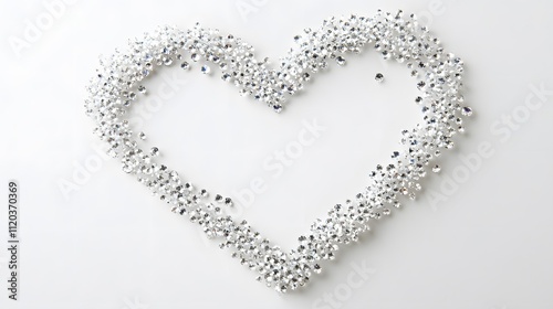 Sparkling Diamonds Arranged In A Heart Shape