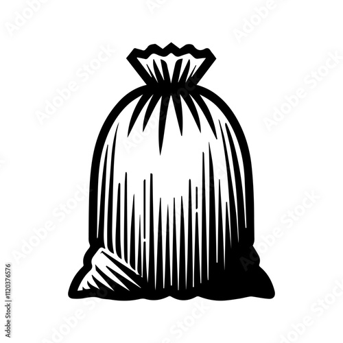 Simple Vector Icon of a Trash Bags – Logo Design Illustration