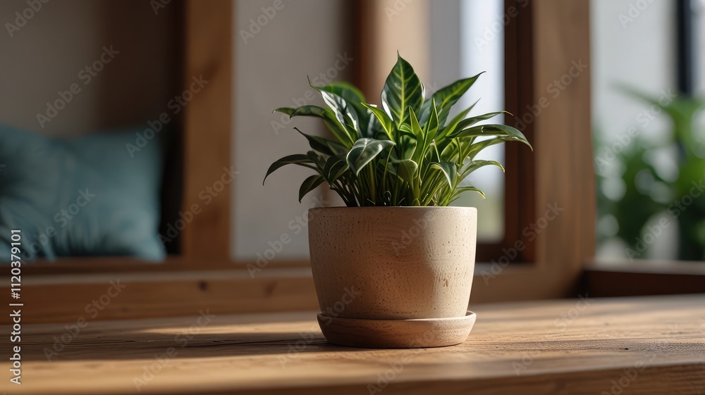 Flower Pot Mockup Wooden Sill with Natural Light Perfect for Garden Products and Indoor Plant Branding Flower Pot Mockup Wooden Sill with Natural Light Perfect for Garden Products and Indoor Plant Branding
