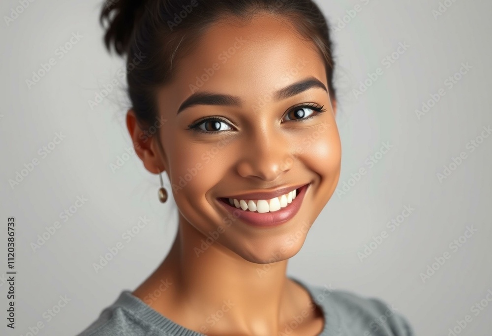 Portrait of a confident young woman with a warm smile Portrait of a confident young woman with a warm smile