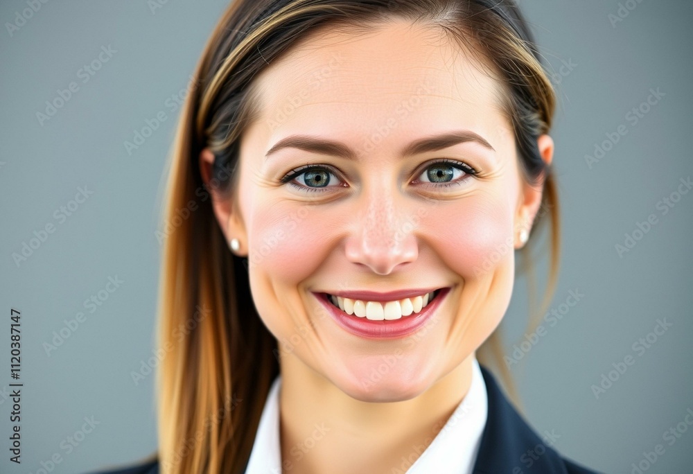 A smiling female executive with a warm and confident expression. A smiling female executive with a warm and confident expression.