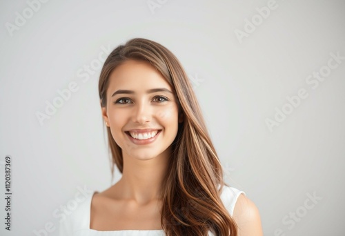 Portrait of a happy female with a smile