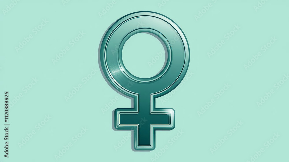 Elegant Aqua Blue Female Gender Symbol for Feminine Identity and Empowerment Elegant Aqua Blue Female Gender Symbol for Feminine Identity and Empowerment
