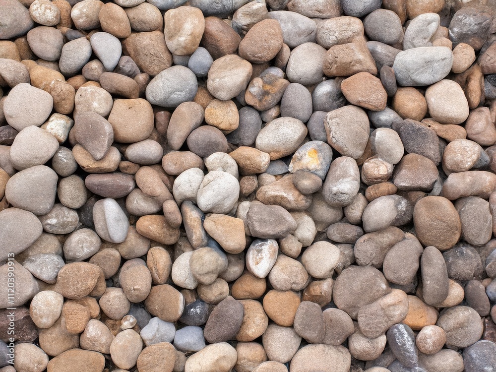 Smooth river rocks forming a natural textured background Smooth river rocks forming a natural textured background