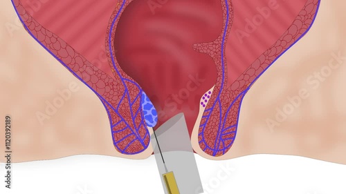 Sclerotherapy of the hemorrhoid node