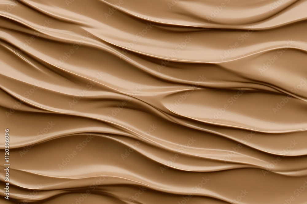 Obraz premium Smooth waves of creamy mocha mousse texture