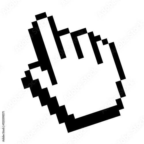 Cursor icon hand flat style for design project vector