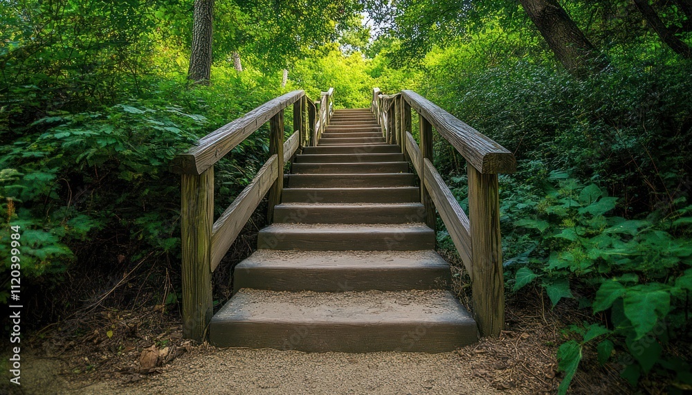 Gradual staircase leading to a higher space, symbolizing growth and success, with each step a new achievement Gradual staircase leading to a higher space, symbolizing growth and success, with each step a new achievement