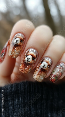動物のネイルアート