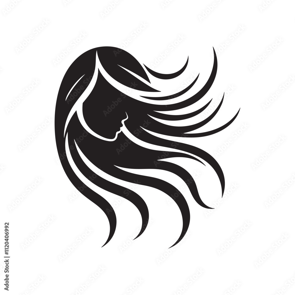 Minimalist Hair Silhouette Design for Modern Graphic Creators Minimalist Hair Silhouette Design for Modern Graphic Creators