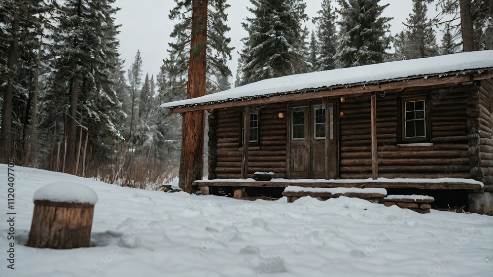 house in the woods generative ai