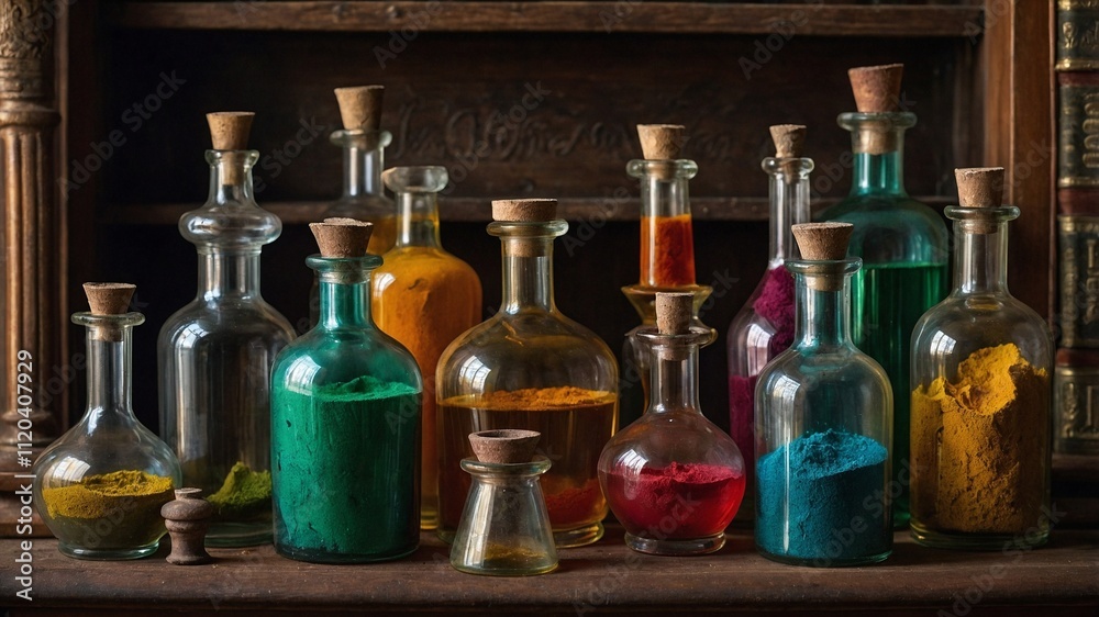 Renaissance still life of a pharmacy. Renaissance still life of a pharmacy.
