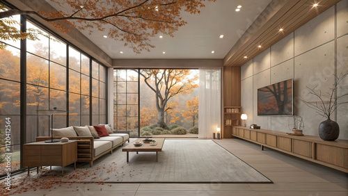 A street of a big city during heavy rain, with bright billboards and neon signs