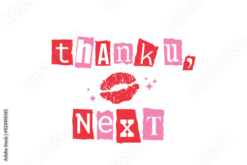 Thank U Next, Valentines Day SVG Typography T Shirt Design
