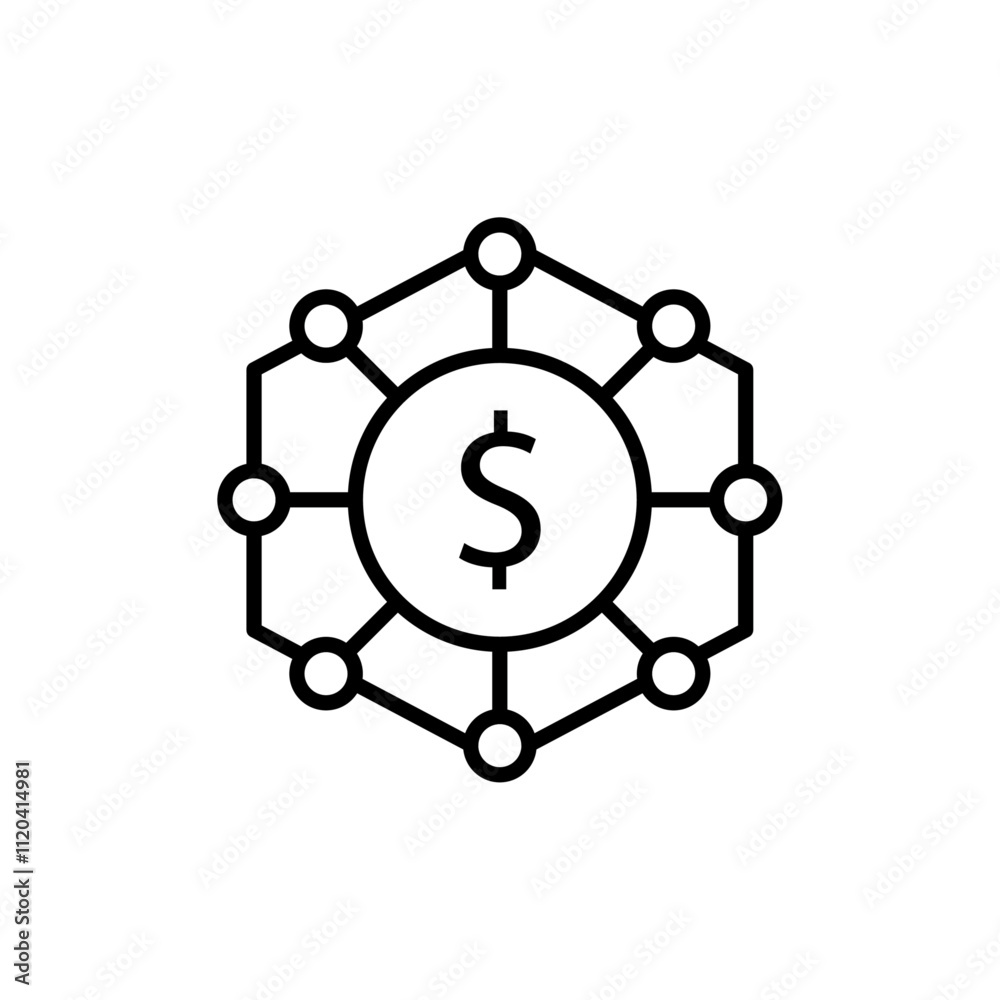 Business modeling icon Thin line art collection Business modeling icon Thin line art collection