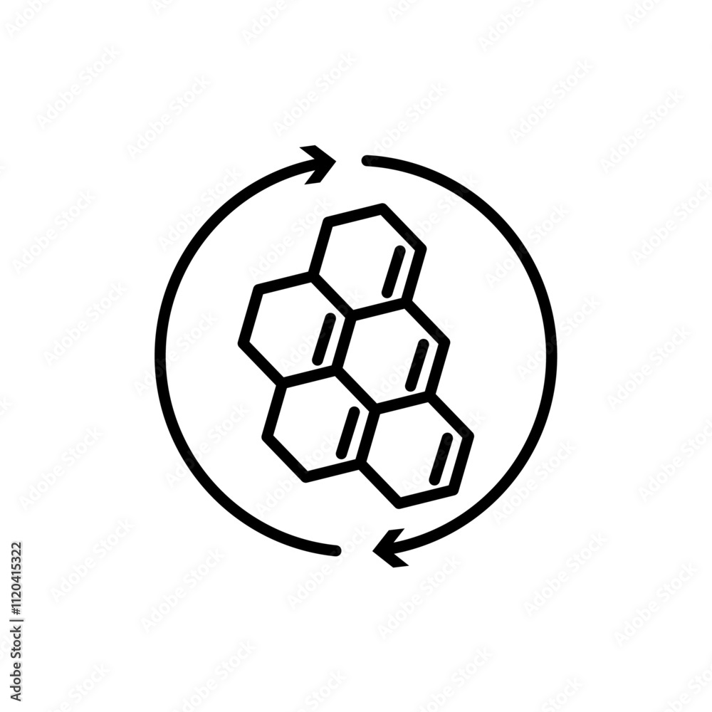 Obraz premium Collagen icon Thin line art collection